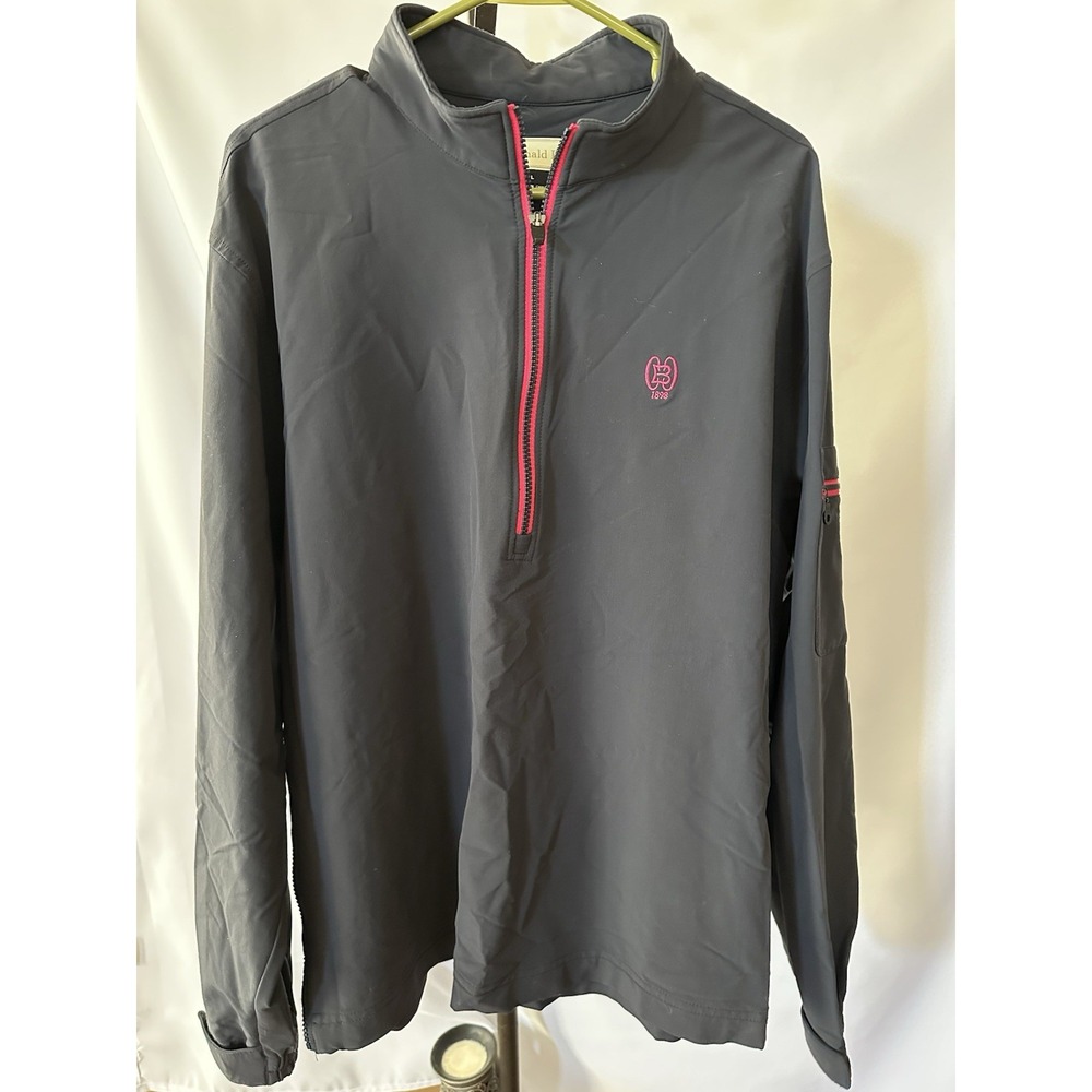 Donald Ross quarter zip pullover men's large navy‎ blue nylon